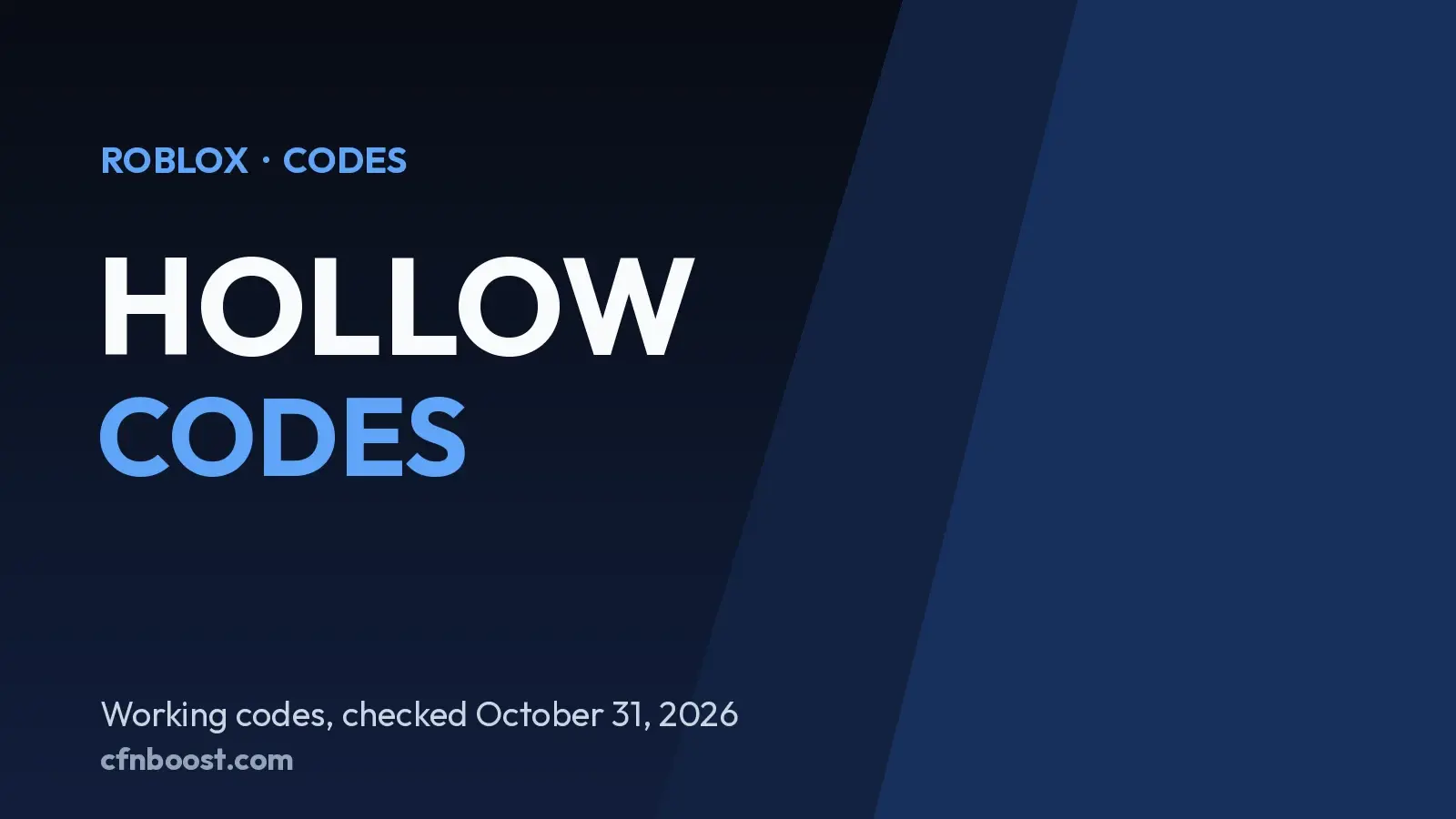 The Hollow Codes (October 2026): HOLLOW Rerolls and 2x EXP