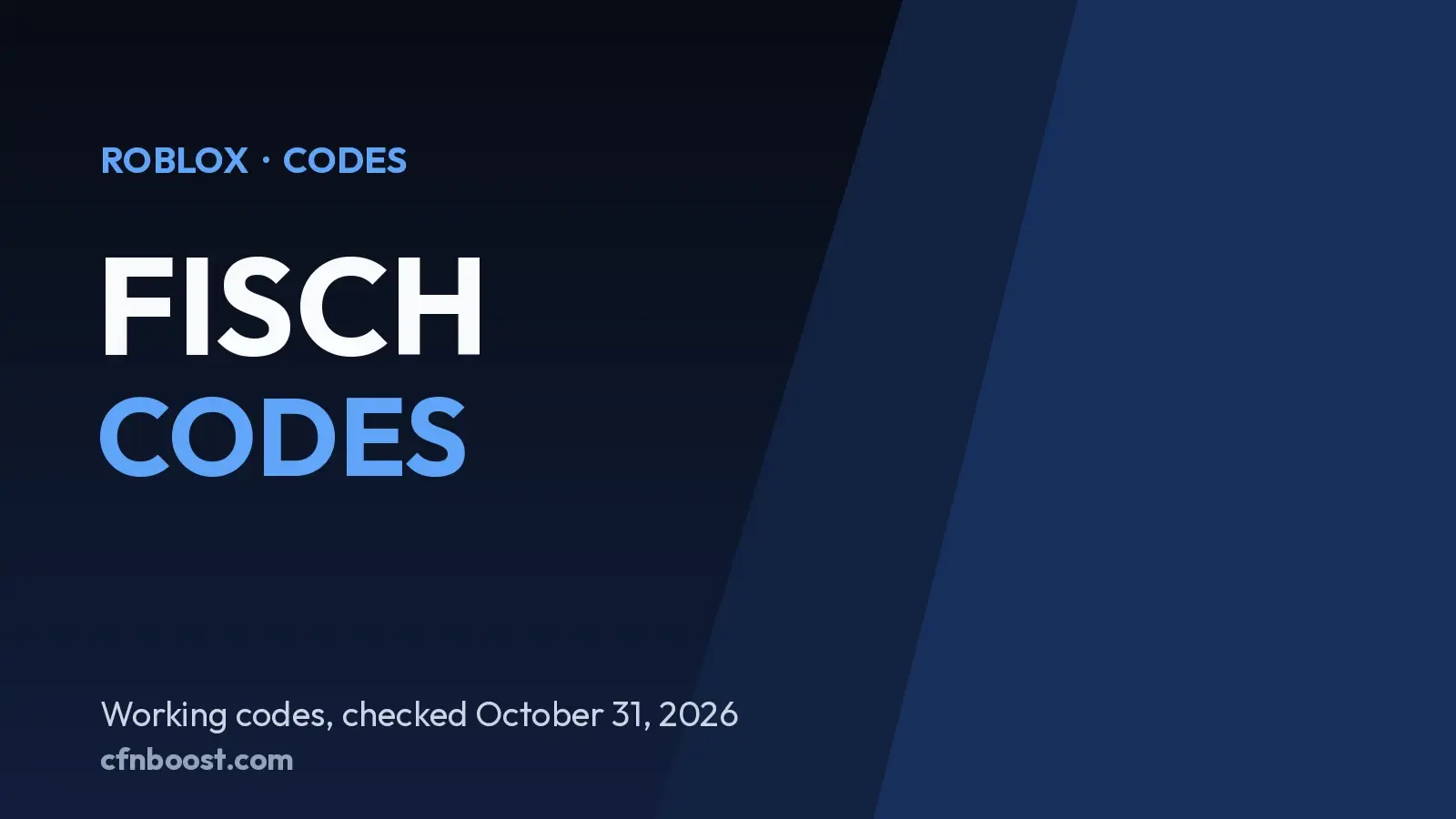 Fisch Codes (October 2026): FischFright Treats and Bobbers